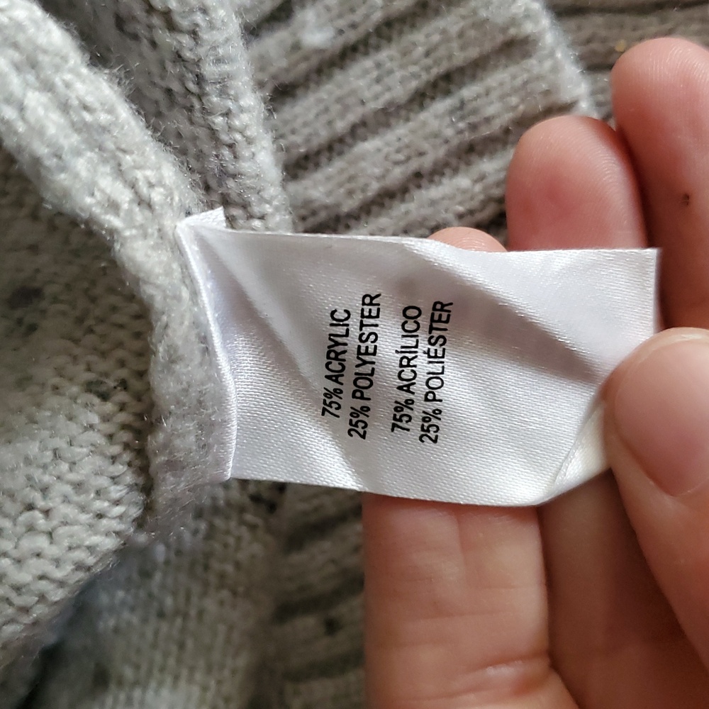 Weatherproof Gray Patterned Crewneck Sweater - image 7